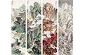 天津美院山水画教研室主任魏云飞教授山水四条屏在2014.6.1北京保利春季大拍以46万元成交